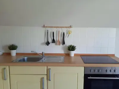 Küche/Küchenzeile in der Unterkunft EIFELSTERN-Schöne Ferienwohnung mit Balkon
