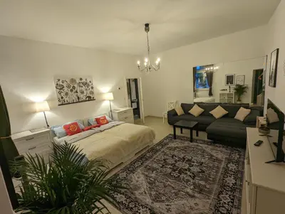 Ein Sitzbereich in der Unterkunft Schönes Apartment im Zentrum von Koblenz