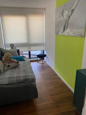 Ein Bett oder Betten in einem Zimmer der Unterkunft Luxusferienwohnung im Herzen der Altstadt von Koblenz