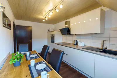 Küche/Küchenzeile in der Unterkunft Ferienwohnung Bergblick