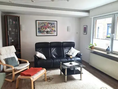 Ein Sitzbereich in der Unterkunft Ferienwohnung Zilliken