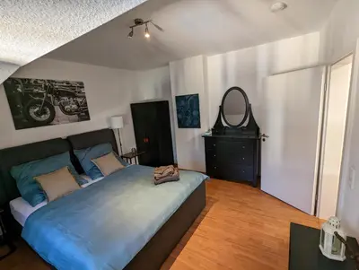 Ein Bett oder Betten in einem Zimmer der Unterkunft Schönes 2 Zimmer Appartment in der Altstadt von Koblenz