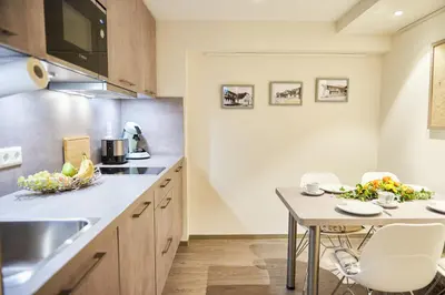 Küche/Küchenzeile in der Unterkunft Ferienappartements Hermannshöhle