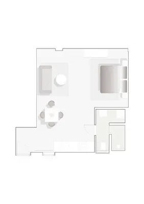 Grundriss der Unterkunft Innenstadt Studio I Küche I WIFI I Netflix