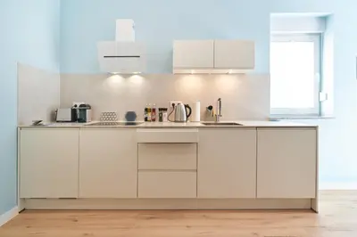 Küche/Küchenzeile in der Unterkunft Innenstadt Studio I Küche I WIFI I Netflix