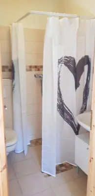 Ein Badezimmer in der Unterkunft Neumühle Ferienwohnung 2