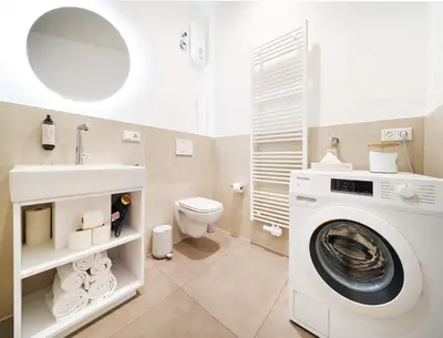 Ein Badezimmer in der Unterkunft Design Studio I Stadtzentrum I Küche I Netflix