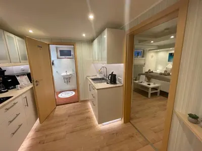 Küche/Küchenzeile in der Unterkunft Moderne Ferienwohnung Zur Schlosshöhe
