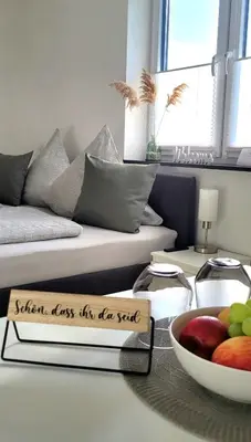 Ein Sitzbereich in der Unterkunft Ring Apartment am Nürburgring