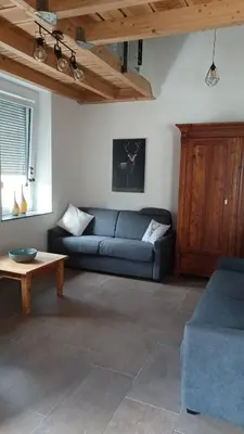 Ein Sitzbereich in der Unterkunft Meyer Holiday