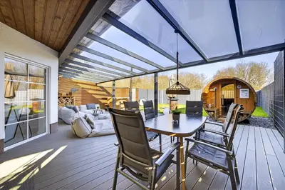 Ein Sitzbereich in der Unterkunft JUNIPRO Luxury Apartments