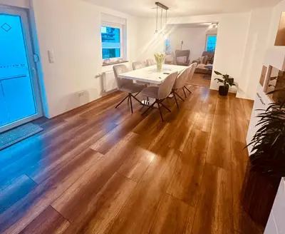 Ein Bett oder Betten in einem Zimmer der Unterkunft Ferienhaus Griede mit 3 Schlafzimmern