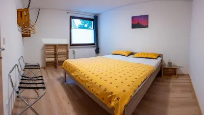 Ein Bett oder Betten in einem Zimmer der Unterkunft Fewo Thielke Fewo 3 Tummelchen