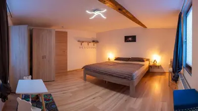 Ein Bett oder Betten in einem Zimmer der Unterkunft Fewo Thielke Fewo 3 Tummelchen