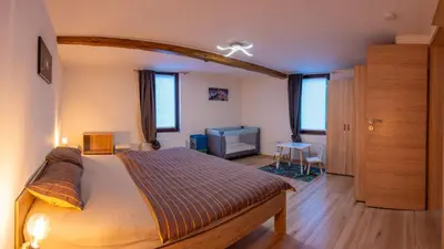 Ein Bett oder Betten in einem Zimmer der Unterkunft Fewo Thielke Fewo 3 Tummelchen