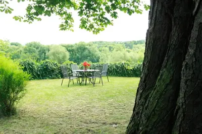 Ein Garten an der Unterkunft wohnen auf dem Weingut - klein und fein - Wengertssube