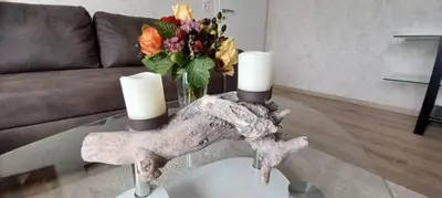 Ein Sitzbereich in der Unterkunft Ferienwohnung am Brohlbach