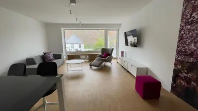 Ein Sitzbereich in der Unterkunft Moselfreude