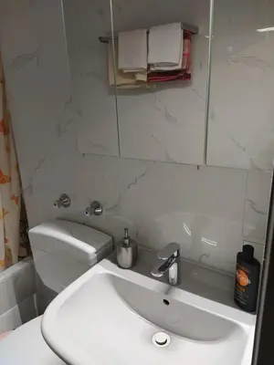 Ein Badezimmer in der Unterkunft B606, Schönes Appartement in ruhiger Lager