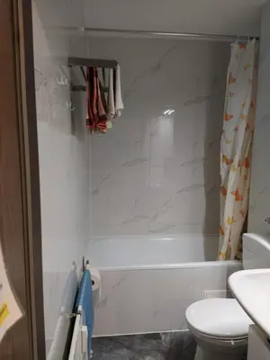 Ein Badezimmer in der Unterkunft B606, Schönes Appartement in ruhiger Lager