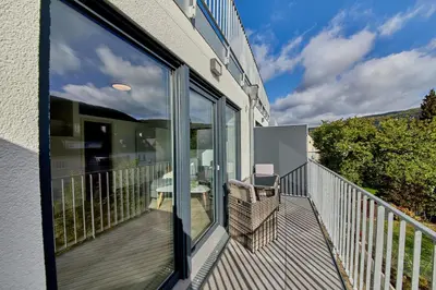 Ein Balkon oder eine Terrasse in der Unterkunft Fewo Emma