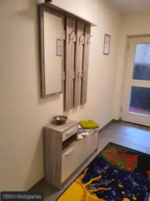 Ein Bett oder Betten in einem Zimmer der Unterkunft Ferienwohnung Waldgarten
