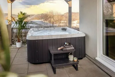 Grundriss der Unterkunft Dolomites Bungalow Eifelsteig w view Terrace BBQ