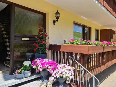 Ein Balkon oder eine Terrasse in der Unterkunft Gasthaus Paula