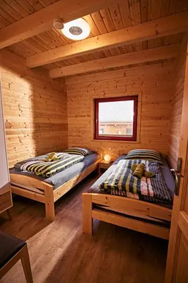 Ein Bett oder Betten in einem Zimmer der Unterkunft EifelGlückVII