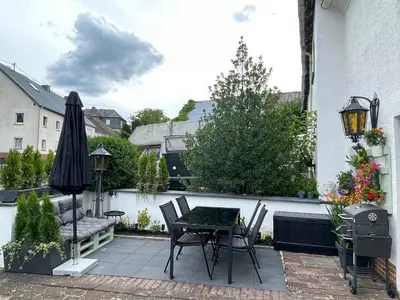 Ein Garten an der Unterkunft Ferienhaus Sofia