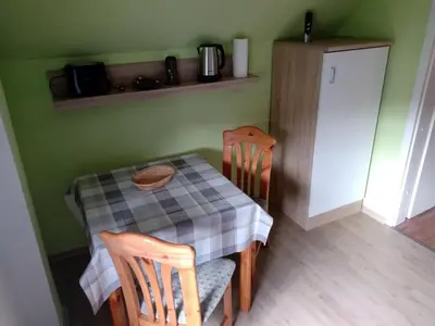 Küche/Küchenzeile in der Unterkunft Taubenschlag