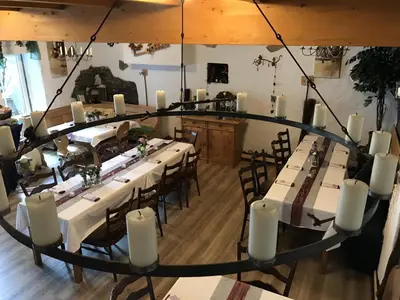 Ein Sitzbereich in der Unterkunft Bio-Ferienweingut Leyendecker