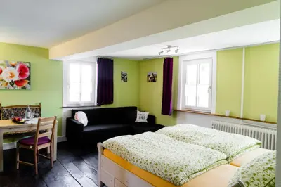 Ein Bett oder Betten in einem Zimmer der Unterkunft AllerHand Gästezimmer Nohen