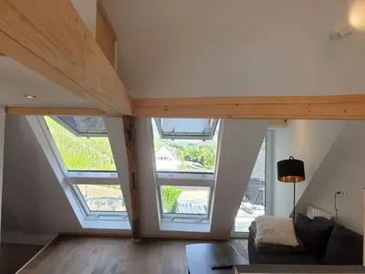 Ein Sitzbereich in der Unterkunft Romantisches Studio 4 Rosenburgblick in Moselnähe
