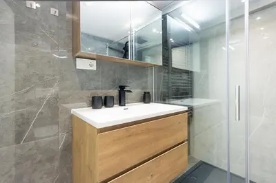 Ein Badezimmer in der Unterkunft Romantisches Studio 4 Rosenburgblick in Moselnähe