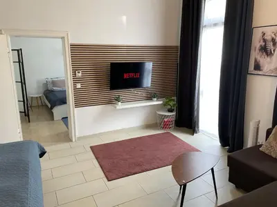 TV/Unterhaltungsangebot in der Unterkunft Schönes Apartment Mitten in der Stadt III
