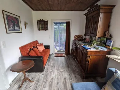 Ein Sitzbereich in der Unterkunft Ferienwohnung Friedel und Käthe