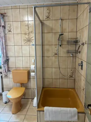 Ein Badezimmer in der Unterkunft Ferienwohnung 