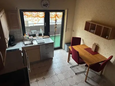 Küche/Küchenzeile in der Unterkunft Ferienwohnung 