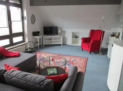 TV/Unterhaltungsangebot in der Unterkunft Ferienwohnung Ganz Oben, Stadtmitte Hermeskeil