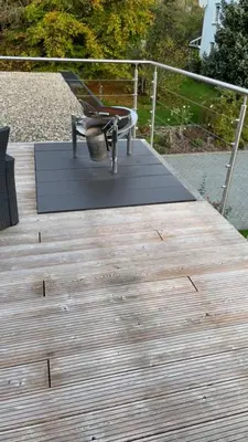 Ein Balkon oder eine Terrasse in der Unterkunft Ferienhaus Rolf