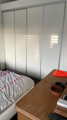 Ein Bett oder Betten in einem Zimmer der Unterkunft Ferienhaus Rolf