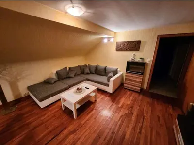 Ein Sitzbereich in der Unterkunft Ferienwohnung Michelle