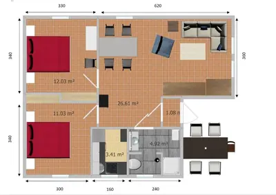 Grundriss der Unterkunft Bon Air