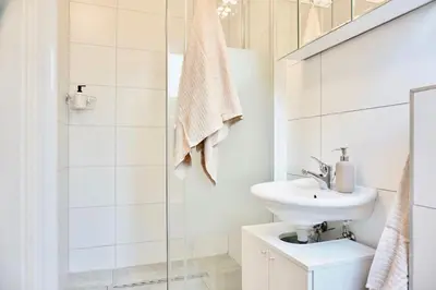 Ein Badezimmer in der Unterkunft NEU I moderne zentrale Wohnung I Netflix I 4 Gäste
