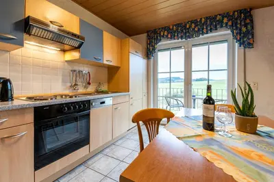 Küche/Küchenzeile in der Unterkunft Ferienwohnung Linda