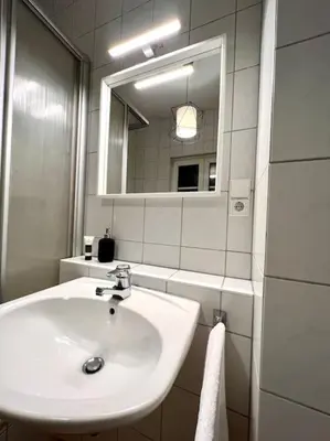 Ein Badezimmer in der Unterkunft Stadtoase Design Wohnung in der Altstadt von Koblenz