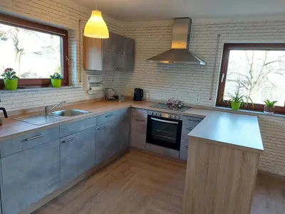 Küche/Küchenzeile in der Unterkunft Ferienhaus Berghof Usch