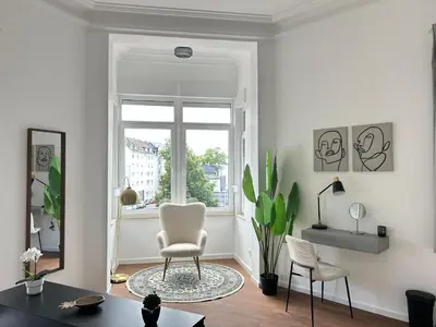 Ein Sitzbereich in der Unterkunft Honeybee Properties Ferienwohnungen Koblenz