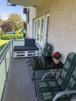 Ein Sitzbereich in der Unterkunft Ferienwohnung Dunja